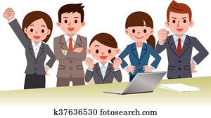 Businessman and career woman