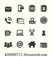 contact icon set contact icon set