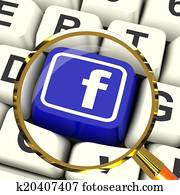 Facebook Key Magnified Means Connect To Face Book Facebook Key Magnified Means Connect To Face Book