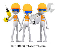 Industrial contractors workers team