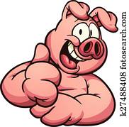 karikatur, schwein karikatur, schwein