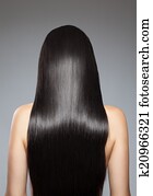 Long straight hair