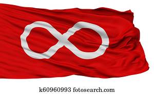 Metis Red Indian Flag, Isolated On White Metis Red Indian Flag, Isolated On White