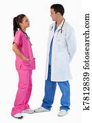 Portrait of doctors talking