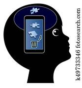 smartphone, daño, el, cerebro