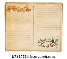 Vintage Christmas List Booklet