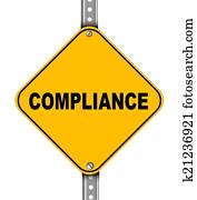 דרך צהובה, חתום, של, ציות