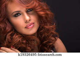 Beautiful red hair woman