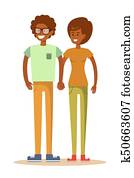 Happy to be together. Beautiful young African couple