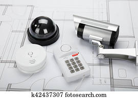 Security Equipment With Blueprint