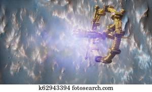 Surveyor Spacecraft above Mars