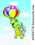 Turtle with balloon Turtle with balloon