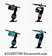 Vibratory plate compactors