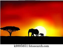 אפריקה, שקיעה