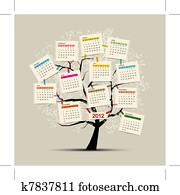 Calendar tree 2012 for your design Calendar tree 2012 for your design