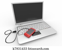 Connect. Laptop and cell phone concept. Connect. Laptop and cell phone concept.