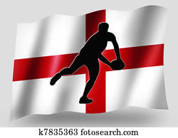 Country Flag Sport Icon Silhouette English Rugby Pass Country Flag Sport Icon Silhouette English Rugby Pass