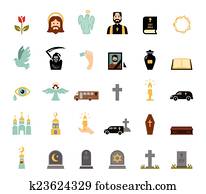 Funeral icons Funeral icons
