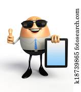Happy Egg with ipad Happy Egg with ipad
