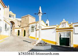 pillory at Largo de Santa Clara, Elvas, Alentejo, Portugal