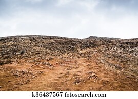 Rough landscape with many rocks