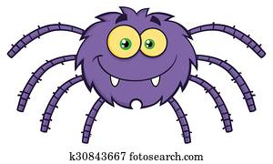 עכביש, ציור היתולי, אופי