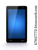 Blue screen cell phone isolated - own design Blue screen cell phone isolated - own design