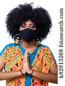 Brazilian girl wearing protective mask to prevent contagion from coronavirus covid-19 Brazilian girl wearing protective mask to prevent contagion from coronavirus covid-19
