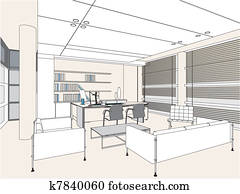 Interior Office Room 