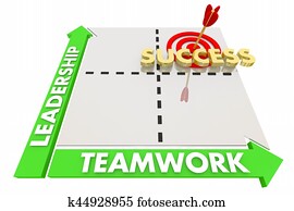 Leadership Teamwork Goals Achieved Success Matrix 3d Illustration Leadership Teamwork Goals Achieved Success Matrix 3d Illustration