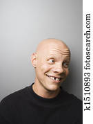 Man with missing tooth.