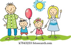 mitt, familie, er, glad