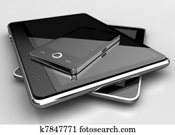 Mobile phone with digital tablets