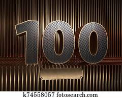 number 100 with small holes number 100 with small holes