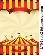 red and yellow Top circus poster red and yellow Top circus poster