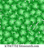 St Patricks Day Shamrock Leaves Seamless Background St Patricks Day Shamrock Leaves Seamless Background