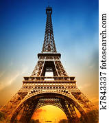 The majestic Eiffel tower