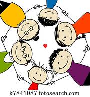 משפחה שמחה, together,, הסגר, ל, שלך, עצב