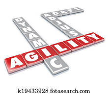 Agility Word Letter Tiles Dynamic Adapt Adjust