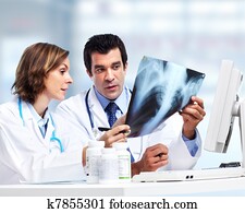 doutores, equipe, com, x-ray., saúde, care.