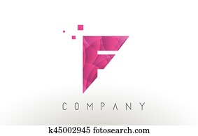 F Letter Logo Design with Purple Dots Pattern. F Letter Logo Design with Purple Dots Pattern.
