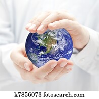 Globe in hands Globe in hands