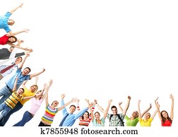 Group of happy people.