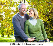 Happy elderly couple.