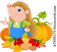 Hedgehog with harvest Hedgehog with harvest