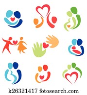 love set, happy couple vector icons love set, happy couple vector icons