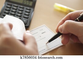 Prepare writing a check