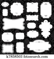 Vector White Frame Set Vector White Frame Set