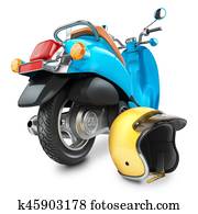 スクーター 隔離された Moto 正面図 01 イラスト K Fotosearch