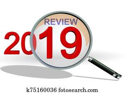 2019 review analysis zoom on details - 3d rendering 2019 review analysis zoom on details - 3d rendering